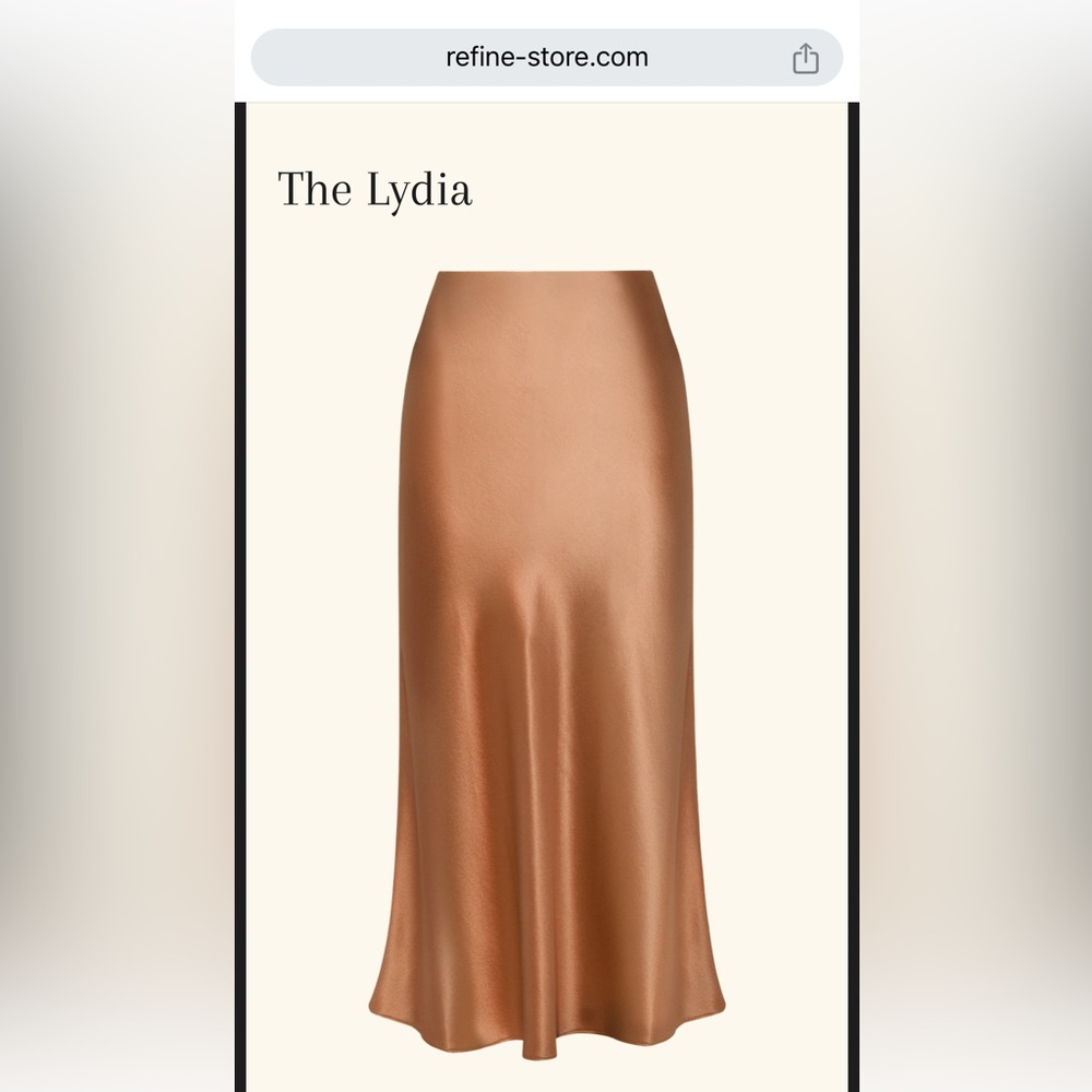 Refine Silk Lydia Midi Skirt